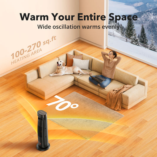 22''1500W Electric Space Heater